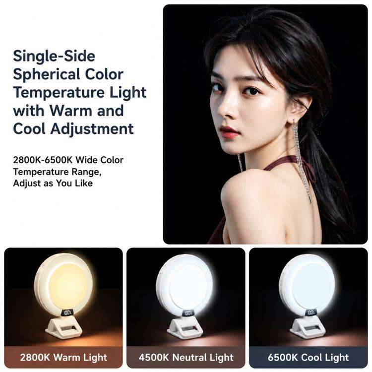 Live Streaming Photography 3 Color Temperatures RGB Fill Light(Black)