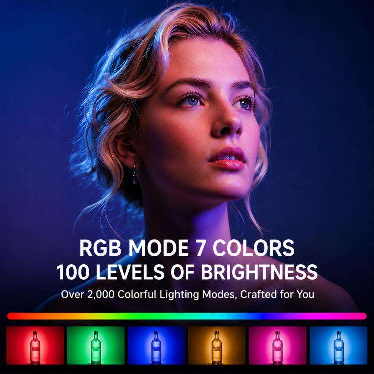 Live Streaming Photography 3 Color Temperatures RGB Fill Light(White)