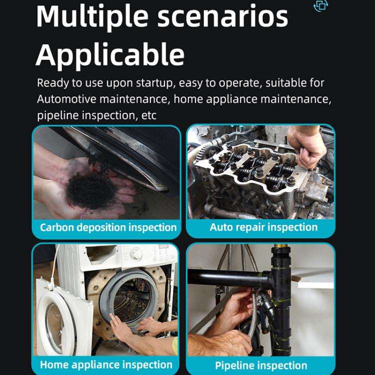 AN112T Type-C, Micro USB and 8 Pin IP67 8LEDs 8mm Industry Digital Endoscope, Cable Length:5m Fle...