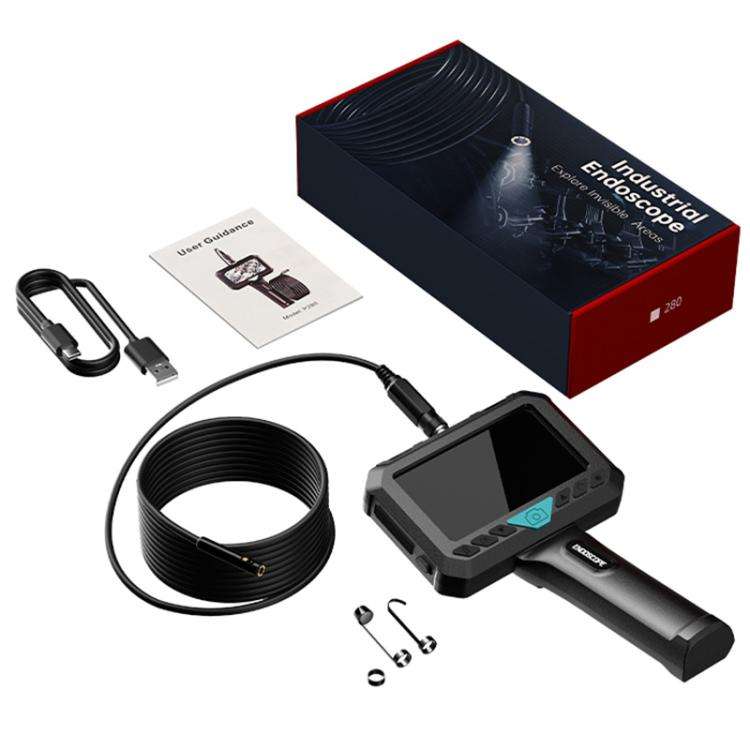 P280 5 inch HD Screen 8mm Industry Digital Endoscope, Type:5m Hard Cable Single-lens