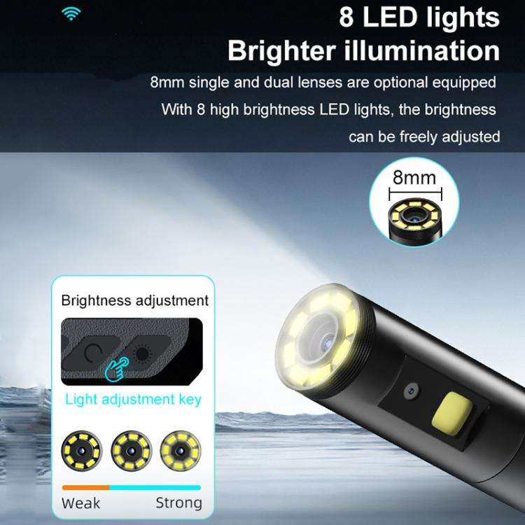 P280 5 inch HD Screen 8mm Industry Digital Endoscope, Type:5m Hard Cable Single-lens