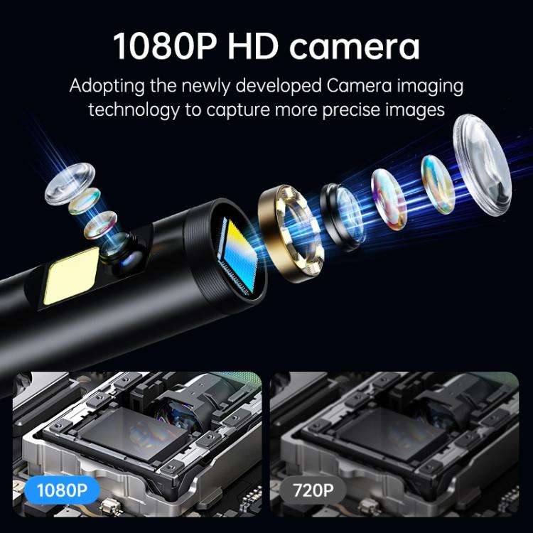 S11 5 inch IPS HD Screen 8mm Industry Digital Endoscope, Type:5m Hard Cable Single-lens