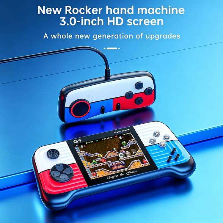 G9 3.0 inch Screen Portable Retro Handheld Video Game Console Built-in 600 Games, Model:Double(Re...