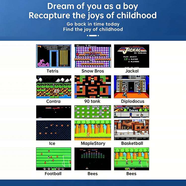 G9 3.0 inch Screen Portable Retro Handheld Video Game Console Built-in 600 Games, Model:Double(Re...