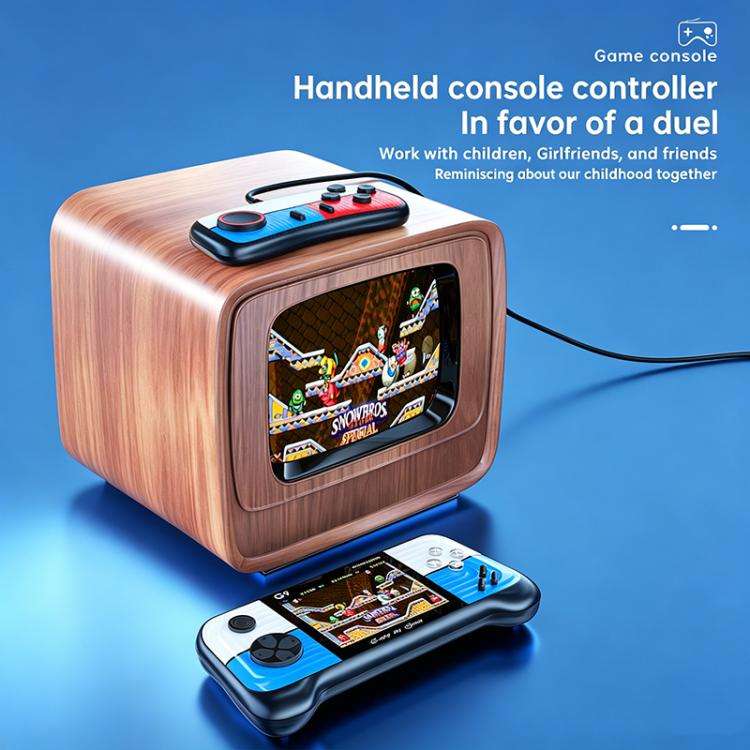 G9 3.0 inch Screen Portable Retro Handheld Video Game Console Built-in 600 Games, Model:Double(Re...