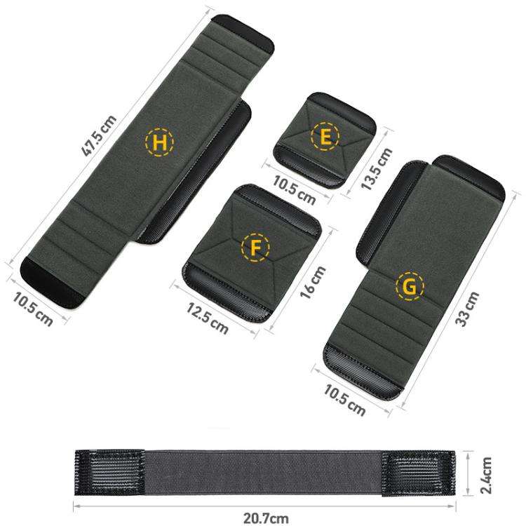 Multifunctional Camera Bag Divider Polyester Lens DIY Liner Separator Pad, Type:E Grey