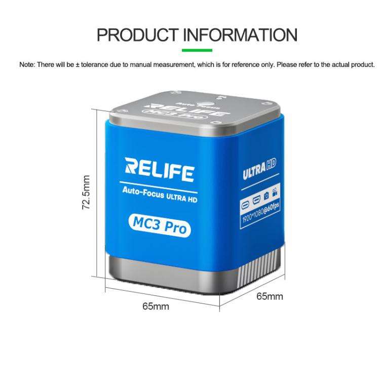 RELIFE MC3 Pro Auto Focus USB Digital 1080P HD Microscope Camera