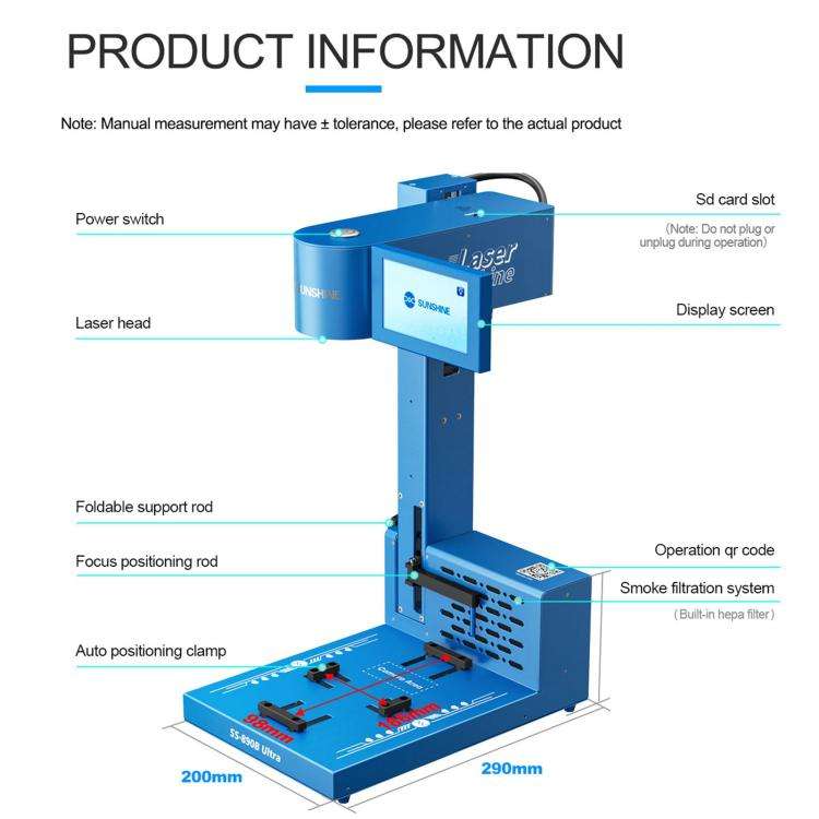 SUNSHINE SS-890B UItra Professional Foldable Smart Laser, Plug:EU Plug