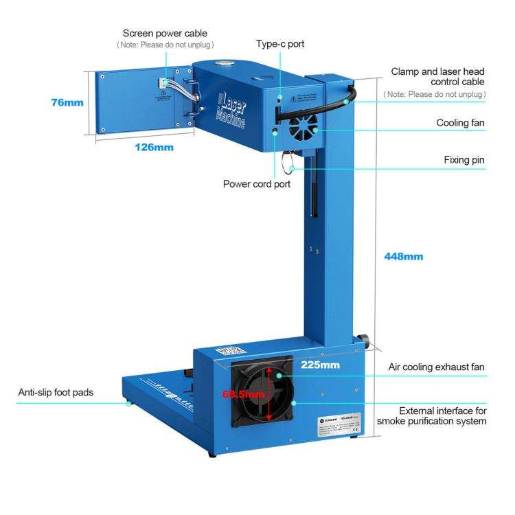 SUNSHINE SS-890B UItra Professional Foldable Smart Laser, Plug:EU Plug