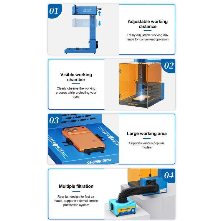 SUNSHINE SS-890B UItra Professional Foldable Smart Laser, Plug:EU Plug
