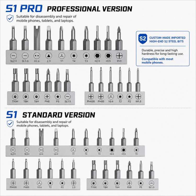 LUOWEI Adjustable Torque Electric Screwdriver Set, Model:S1 Pro