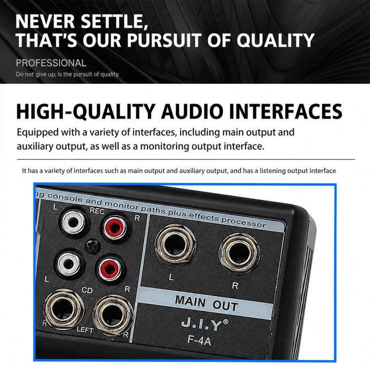 F-4A Multi-function Professional 4-way Recording Mixer Bluetooth Live Streaming Sound Card, Plug ...