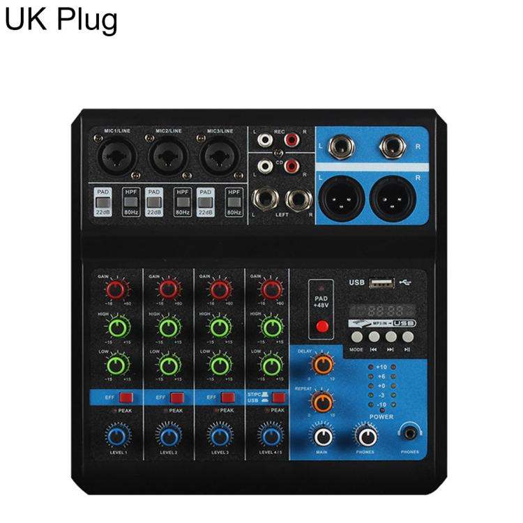 F-5A Multi-function Professional 5-way Recording Mixer Bluetooth Live Streaming Sound Card, Plug ...