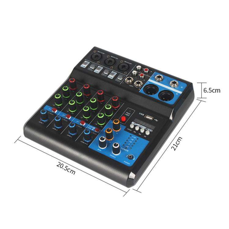 F-5A Multi-function Professional 5-way Recording Mixer Bluetooth Live Streaming Sound Card, Plug ...
