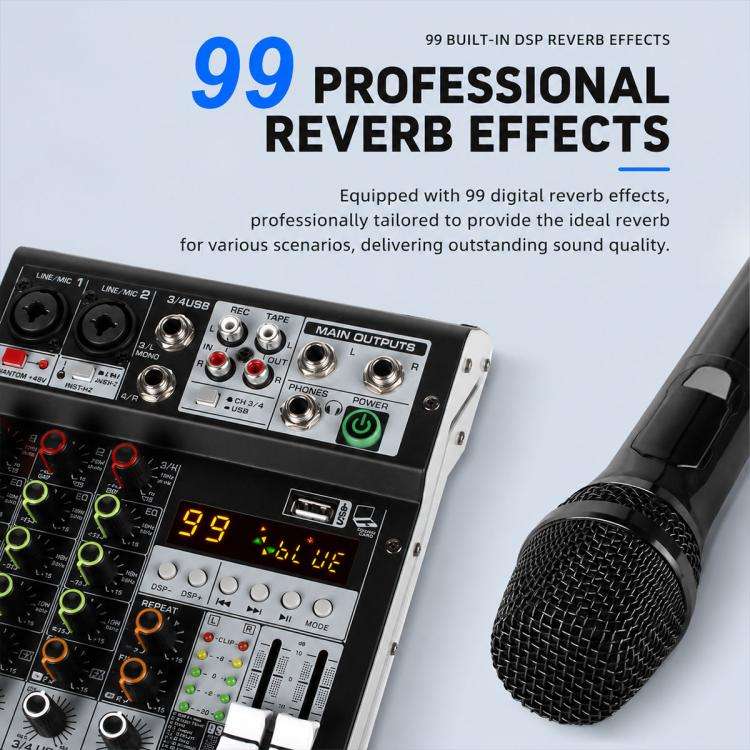 TP-8M 8-Channel Multi-function Professional Recording Mixer Bluetooth Sound Card, Plug Type:US Pl...