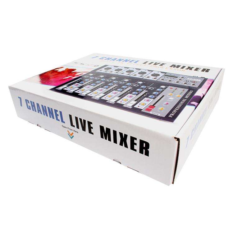 F7 7-Channel Multi-function Professional Bluetooth Live Streaming Mixer, Plug Type:US Plug(Black)