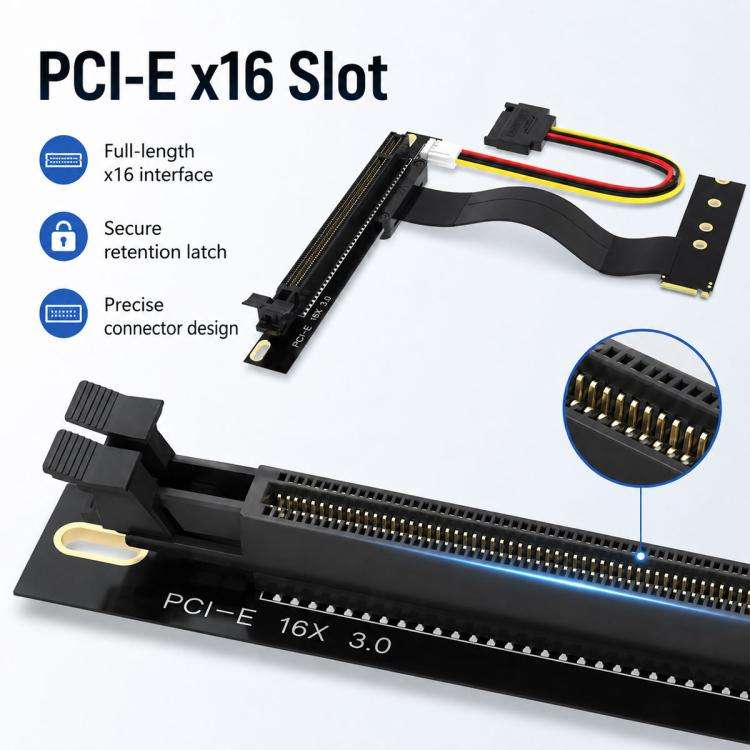 M2 NVME SSD To PCI-E 16X Adapter Cable(0.2m)