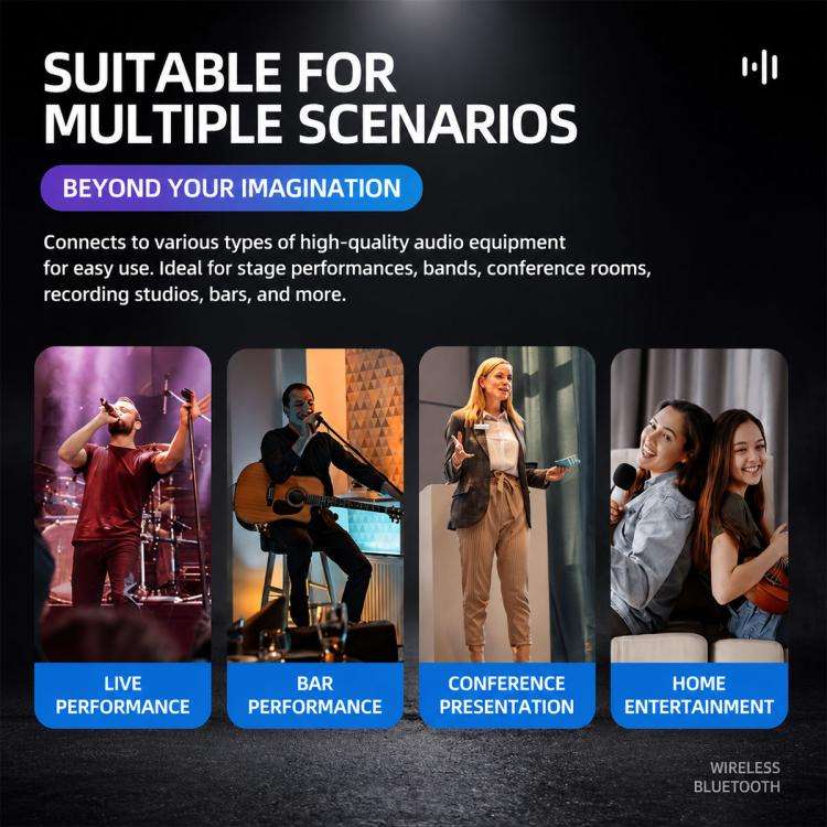 CT-8 8-Channel Professional Bluetooth Mixer USB Sound Card, Plug Type:EU Plug(Blue)