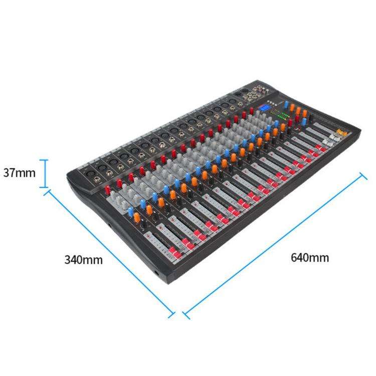 CT-16 16-Channel Professional Bluetooth Recording Mixer KTV Sound System, Plug Type:EU Plug(Black...