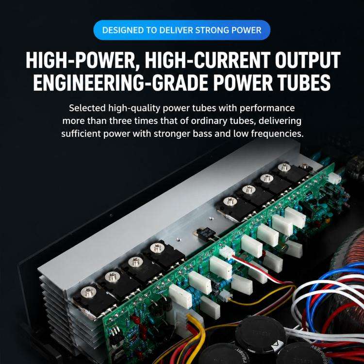 CA12 2000W Stage Dual-Channel Pure Audio Power Amplifier(EU Plug)