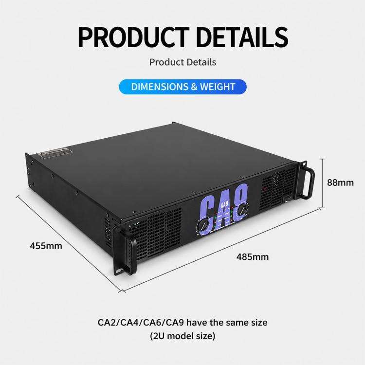 CA2 700W Stage Dual-Channel Pure Audio Power Amplifier(US Plug)