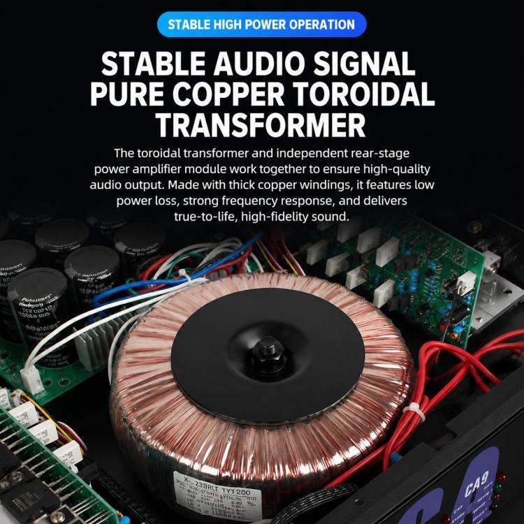 CA50 3600W Stage Dual-Channel Pure Audio Power Amplifier(EU Plug)