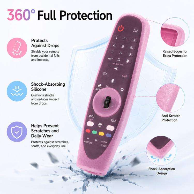 For LG MR600 / MR650 Magic Remote XDcase 4pcs Soft Silicone Jelly Protective Case(Transparent Orc...