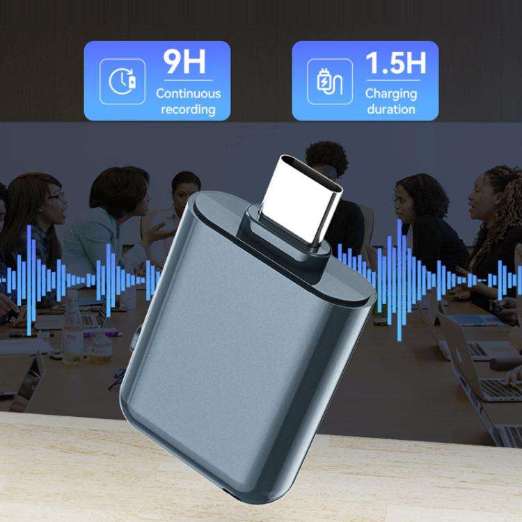 C32 Type-C USB Drive Voice Recorder, Memory:8GB(Dark Blue)