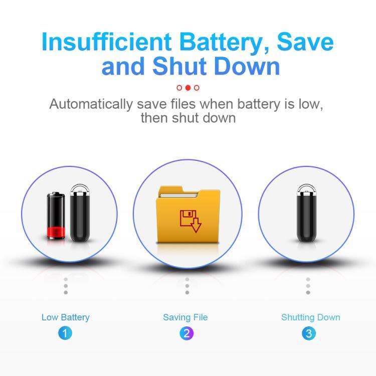 S1 Keychain Mini Voice Recorder, Memory:32GB(Black)