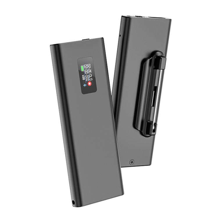 Q31P 0.42-inch Screen Pin-style Voice Recorder, Memory:32GB(Black)