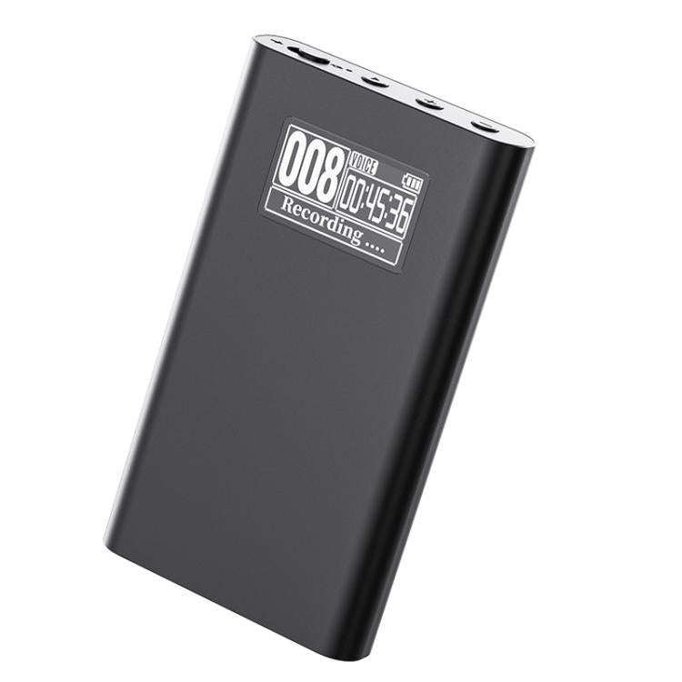 Q86 0.77-inch Screen Ultra-long Standby Smart Digital Voice Recorder, Memory:4GB(Black)