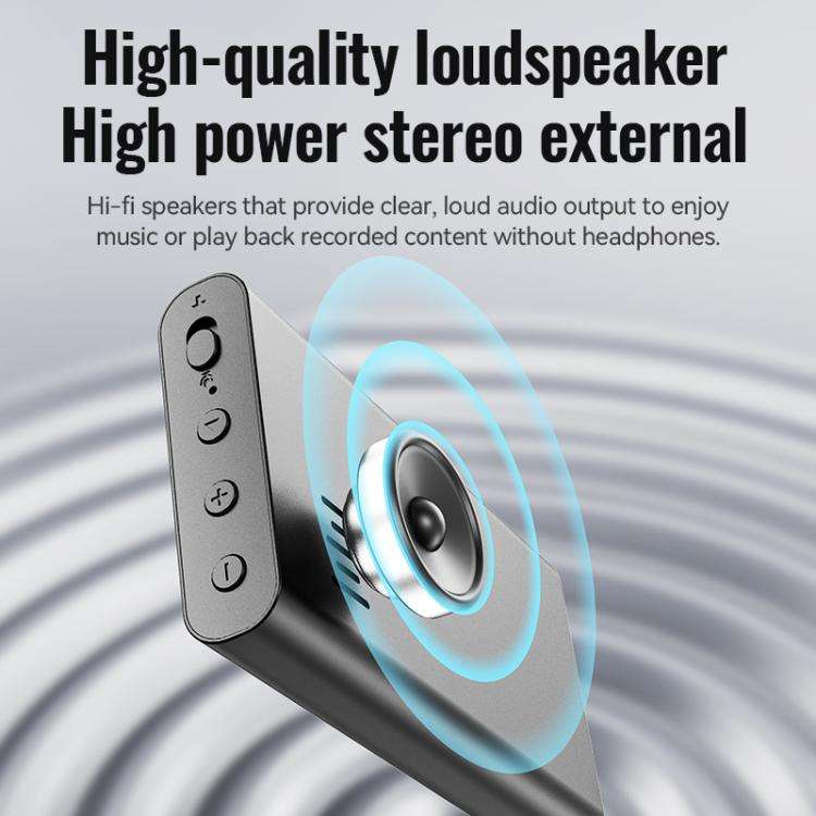 Q86 0.77-inch Screen Ultra-long Standby Smart Digital Voice Recorder, Memory:8GB(Black)