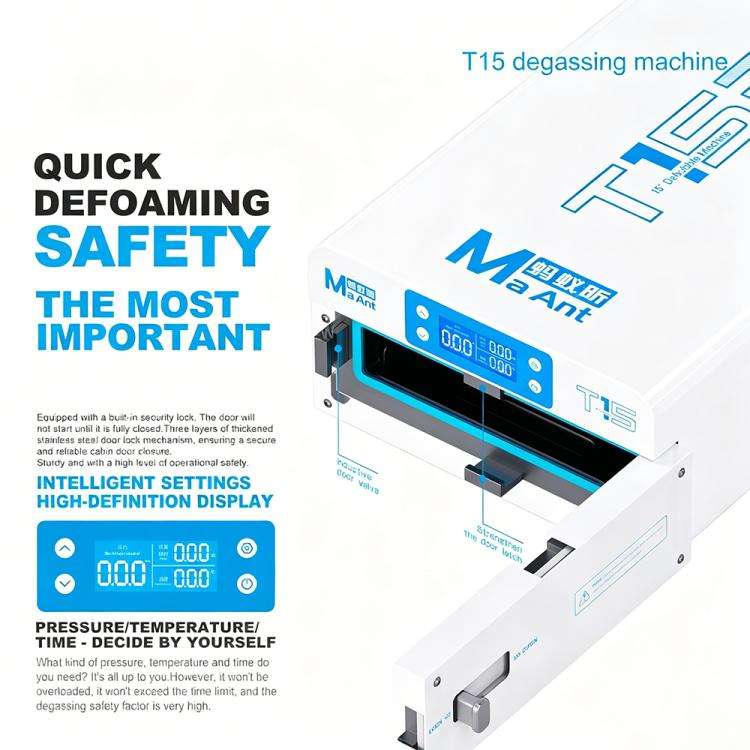 MaAnt T15 15 inch LCD Screen Smart All-in-One Defoamer Machine, Plug:US Plug