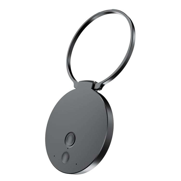 A30 Magnetic Ring AI Voice Recorder & Phone Stand Support AIREC-APP, Memory:8GB(Black)