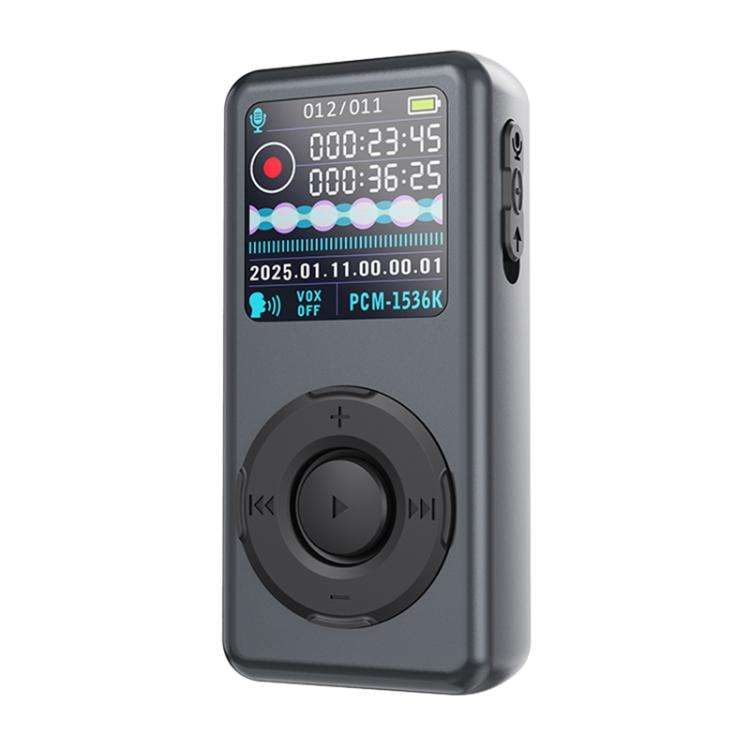 M21 Business Collar Style Voice Recorder with 0.85-inch TFT Display, Memory:4GB(Dark Grey)