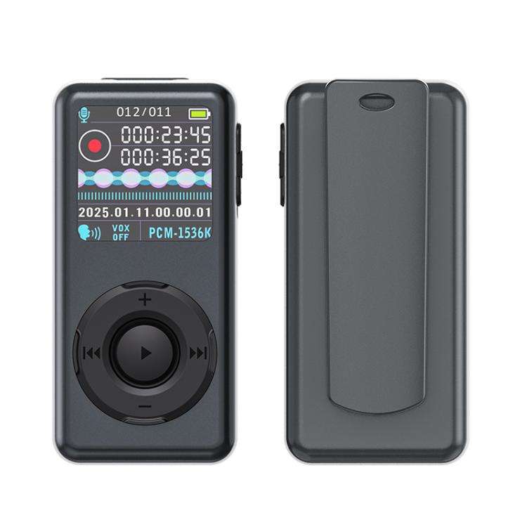 M21 Business Collar Style Voice Recorder with 0.85-inch TFT Display, Memory:4GB(Dark Grey)