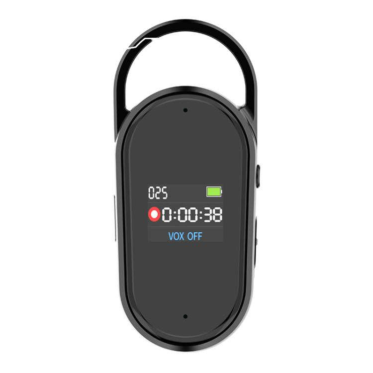S29 0.42-inch TFT Display Portable Keychain Voice Recorder, Memory:32GB(Black)