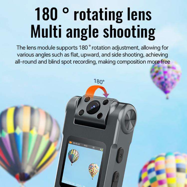 V28 1.3-inch TFT Display Portable HD Camera & Voice Recorder, Memory:4GB(Black)
