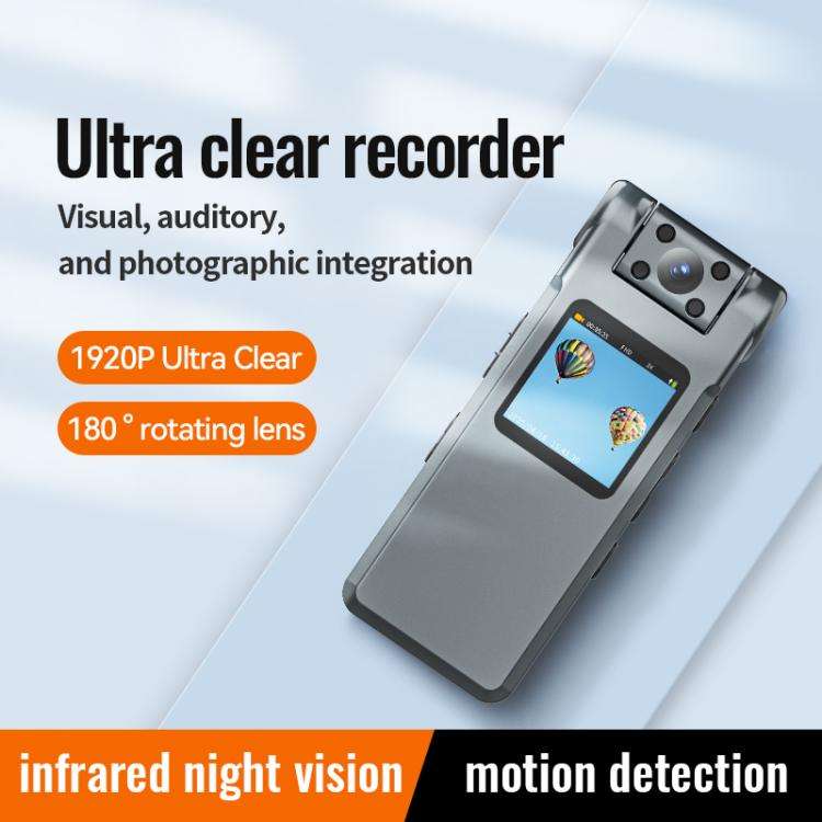 V28 1.3-inch TFT Display Portable HD Camera & Voice Recorder, Memory:64GB(Black)
