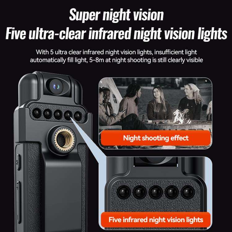 V23 0.85-inch IPS Display Portable Motion HD Camera & Voice Recorder, Memory:4GB(Black)