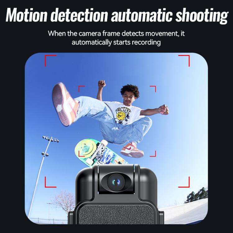 V23 0.85-inch IPS Display Portable Motion HD Camera & Voice Recorder, Memory:4GB(Black)