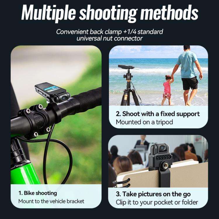 V23 0.85-inch IPS Display Portable Motion HD Camera & Voice Recorder, Memory:4GB(Black)