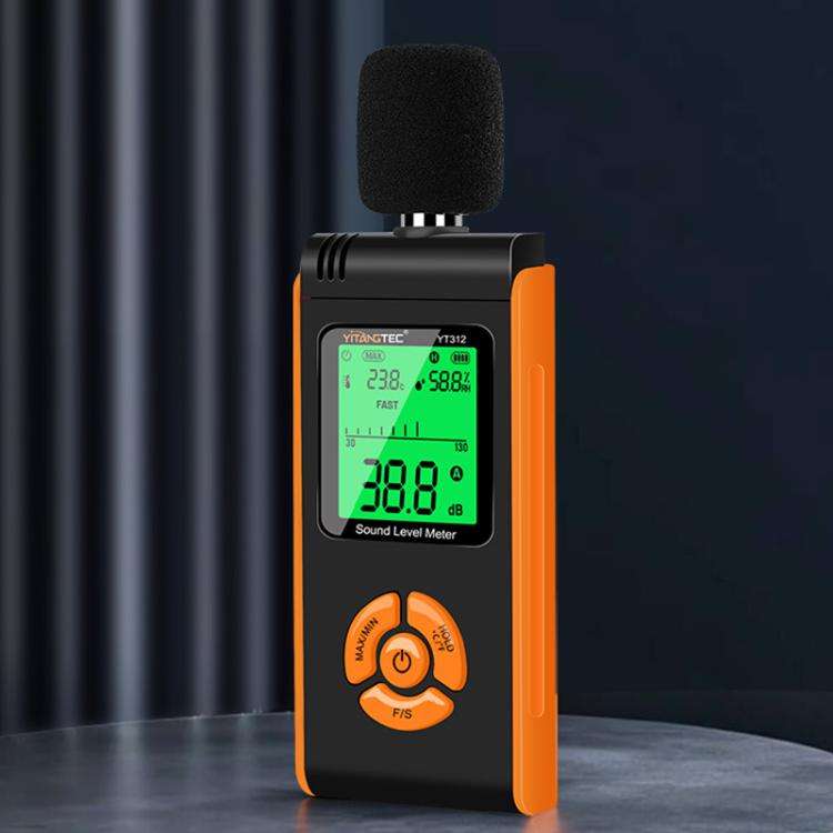 YT312 High Precision Digital Sound Level Meter Support Temperature and Humidity Measurement(Black...