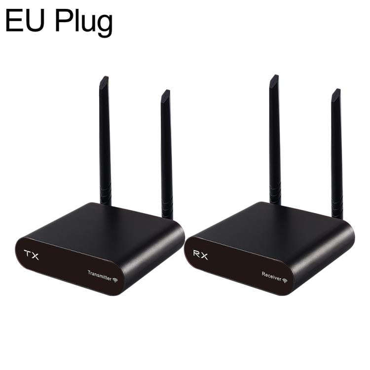 AU680 Audio Transmission Adapter Wireless Speaker Transmitter and Receiver Kit, EU Plug(Black)