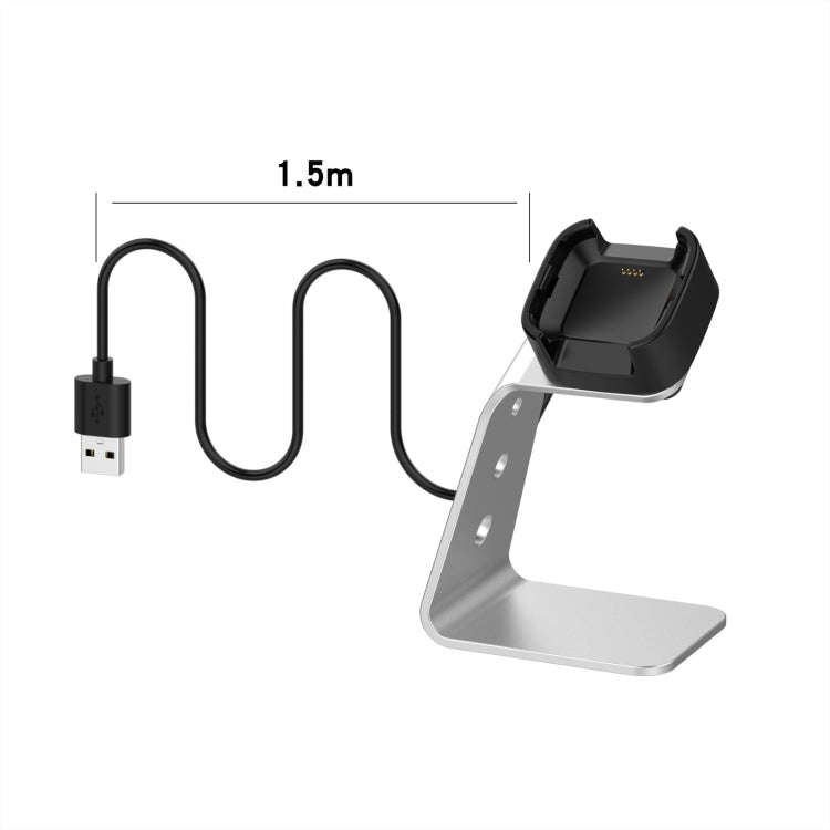 For Fitbit Versa 2 Universal Aluminum Alloy Charger Holder(Silver)