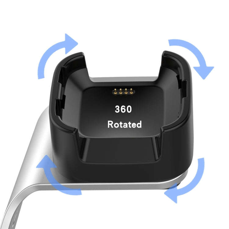 For Fitbit Versa 2 Universal Aluminum Alloy Charger Holder(Silver)