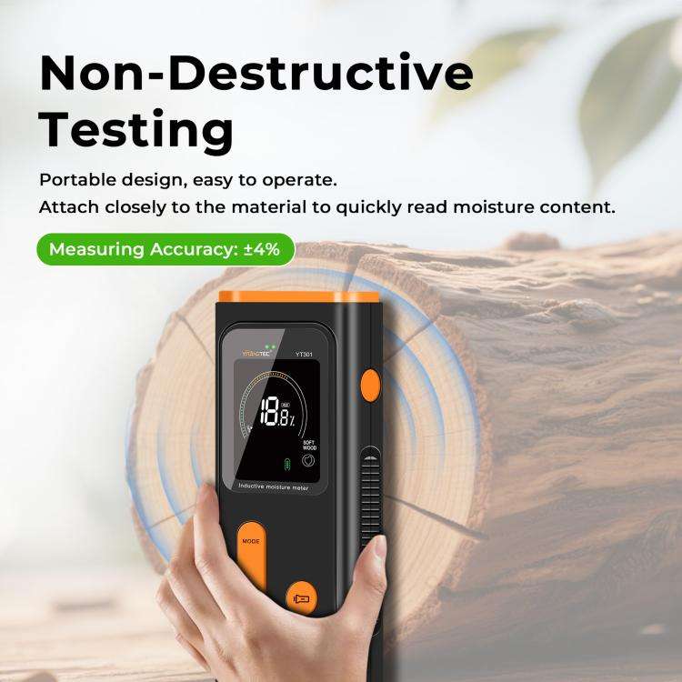 YT301 Non-destructive Inductive Moisture Tester(Black Orange)