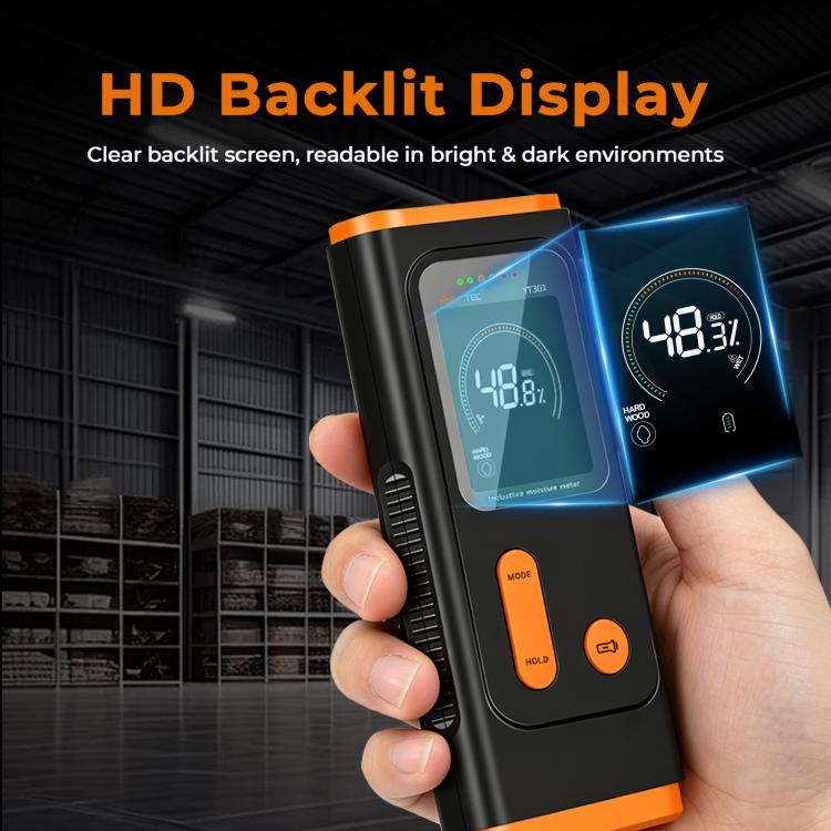 YT301 Non-destructive Inductive Moisture Tester(Black Orange)