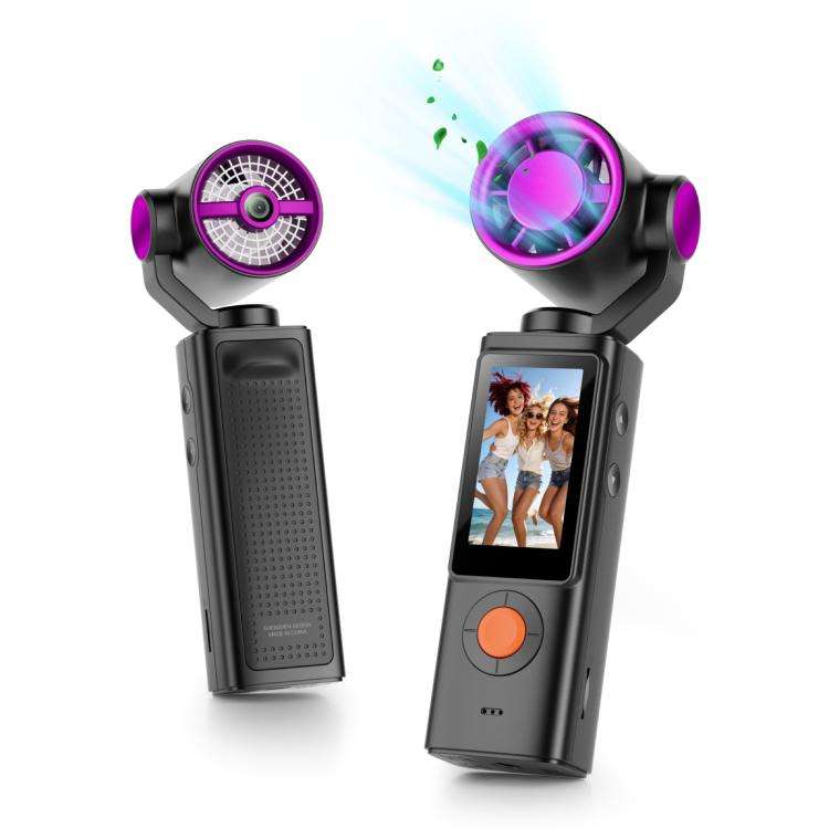 F21 1.97 inch IPS Screen 1080P HD Handheld Vlog Video Camera with Fan(Black)
