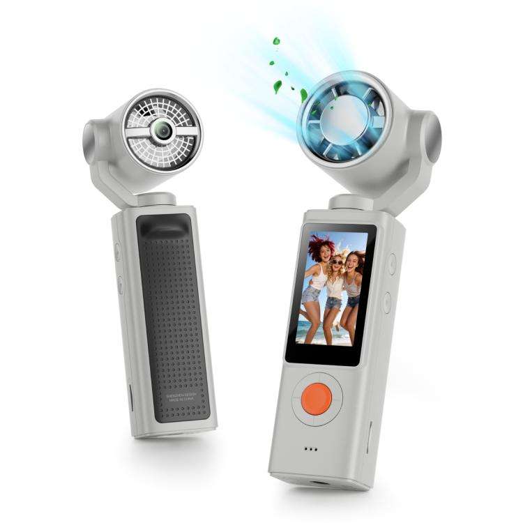 F21 1.97 inch IPS Screen 1080P HD Handheld Vlog Video Camera with Fan(White)